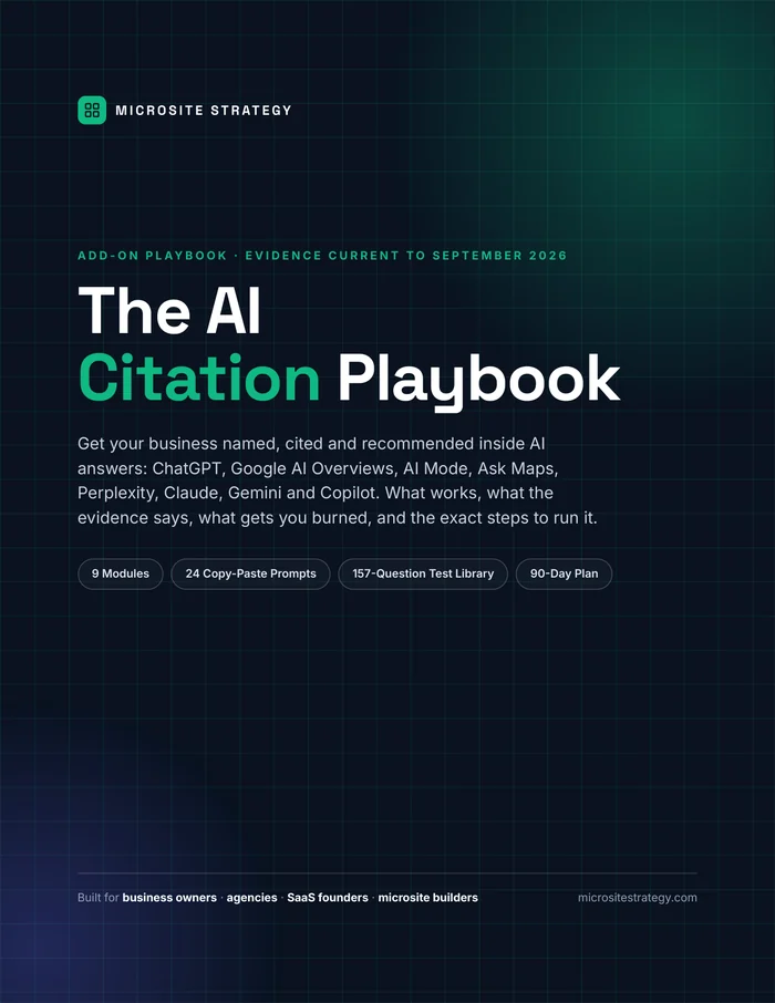 Cover of The Microsite AI Playbook